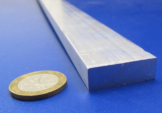6061 T6 Metric Aluminum Bar, 10mm Thick x 30mm Wide x 3 Ft Length