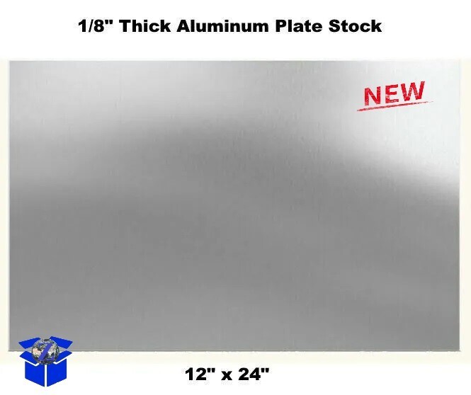 1/8″ Thick Aluminum Plate Stock 12″ x 24″ 3003 Alloy Mill Finish Sheet