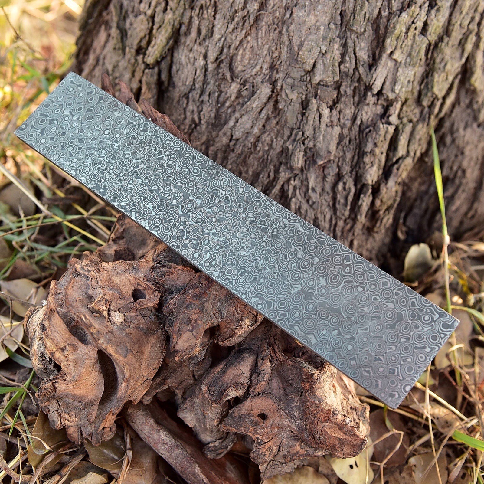 5 MM Hand Forged DAMASCUS STEEL PLATE 10”x 2” Flat Bar Billet Bar Rain Pattern