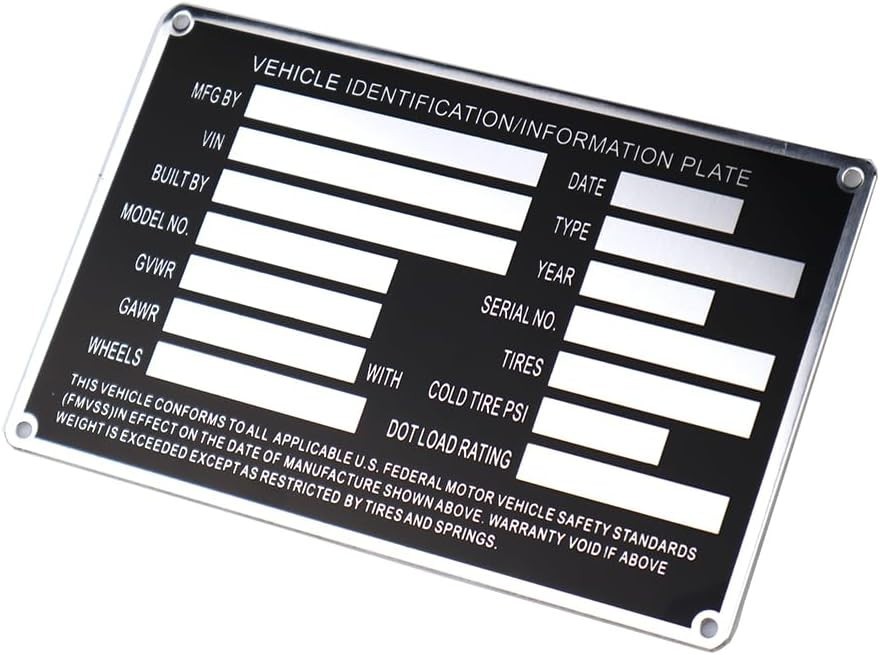Blank Aluminum ID Plates, Metal Identification Plate, Serial Number Tag, Equi…