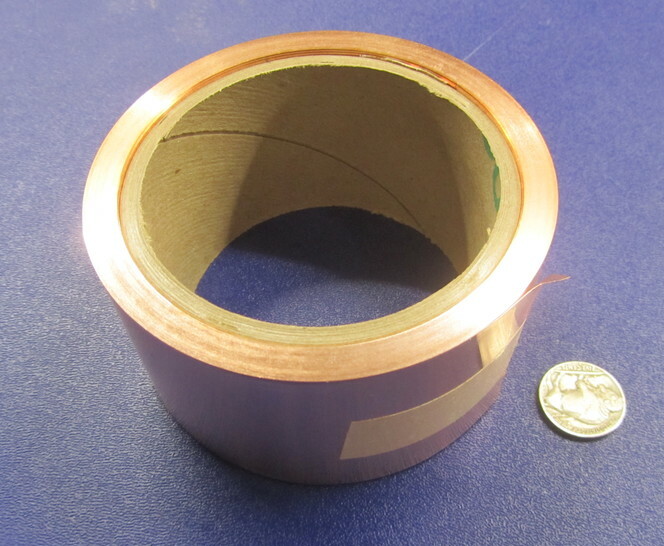 110 Copper Foil Soft Temper .005″ Thick x 2.0″ Wide x 100 Foot Length