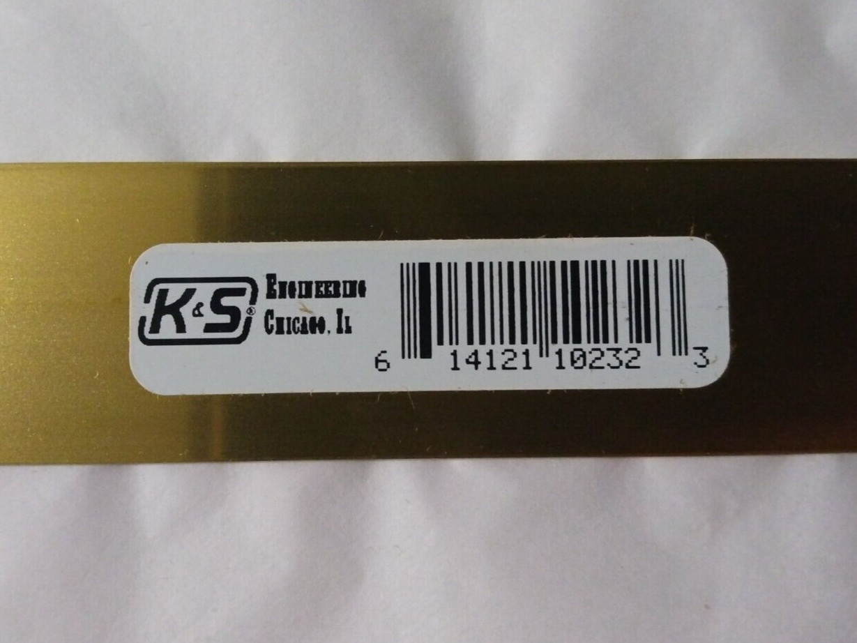 Pack of 10 NEW K&S Engineering Brass Strip 0.016″ x 1″ x 12″ [Free Shipping]