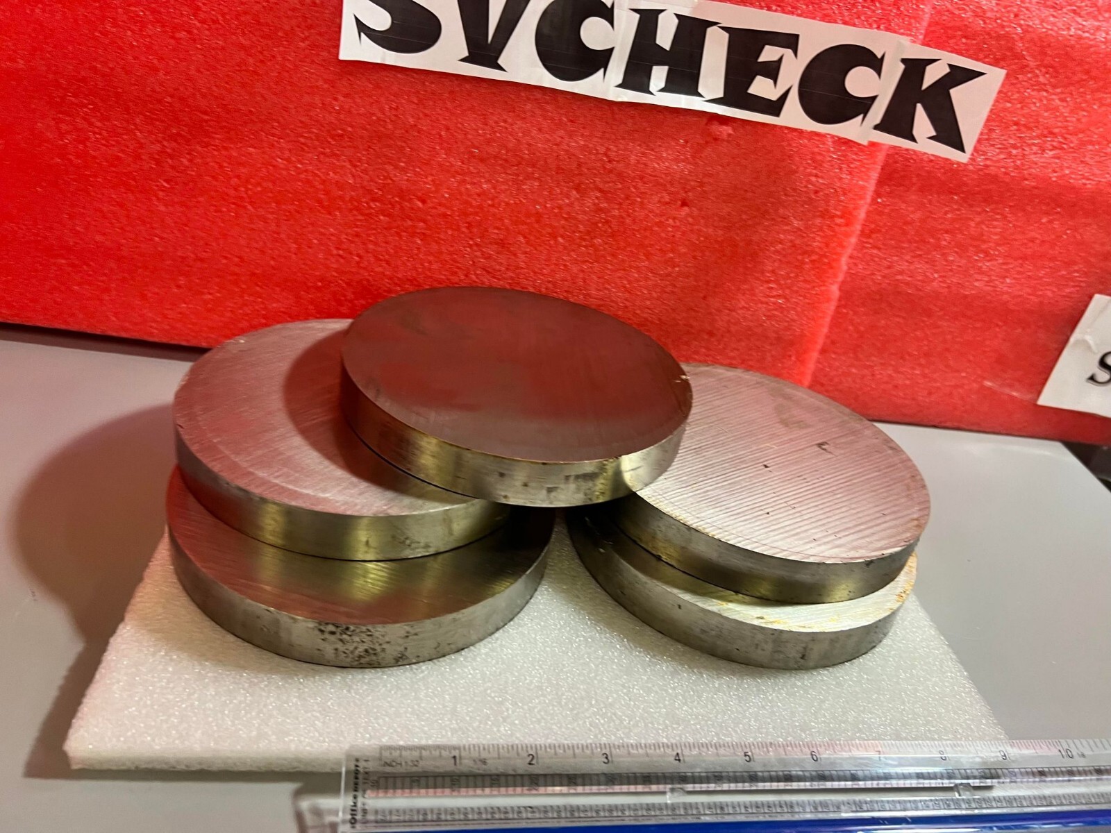 LOT of 5 304 SST Stainless Steel Alloy 6”x 7/8” Block 35 Pounds