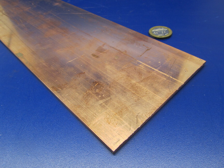 110 Copper Bar, Soft, Annealed .125″ Thick x 4.0″ Wide x 24.0″ Length