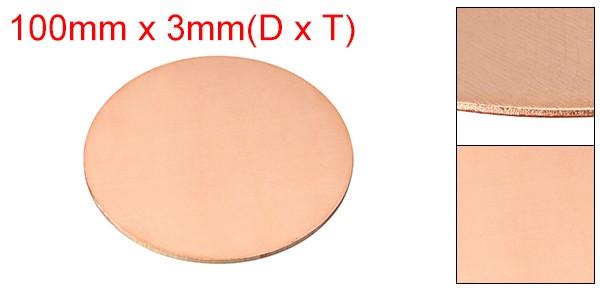 Pure Copper Sheet 4″x0.12″ 9 Gauge T2 Copper Metal Round Plate