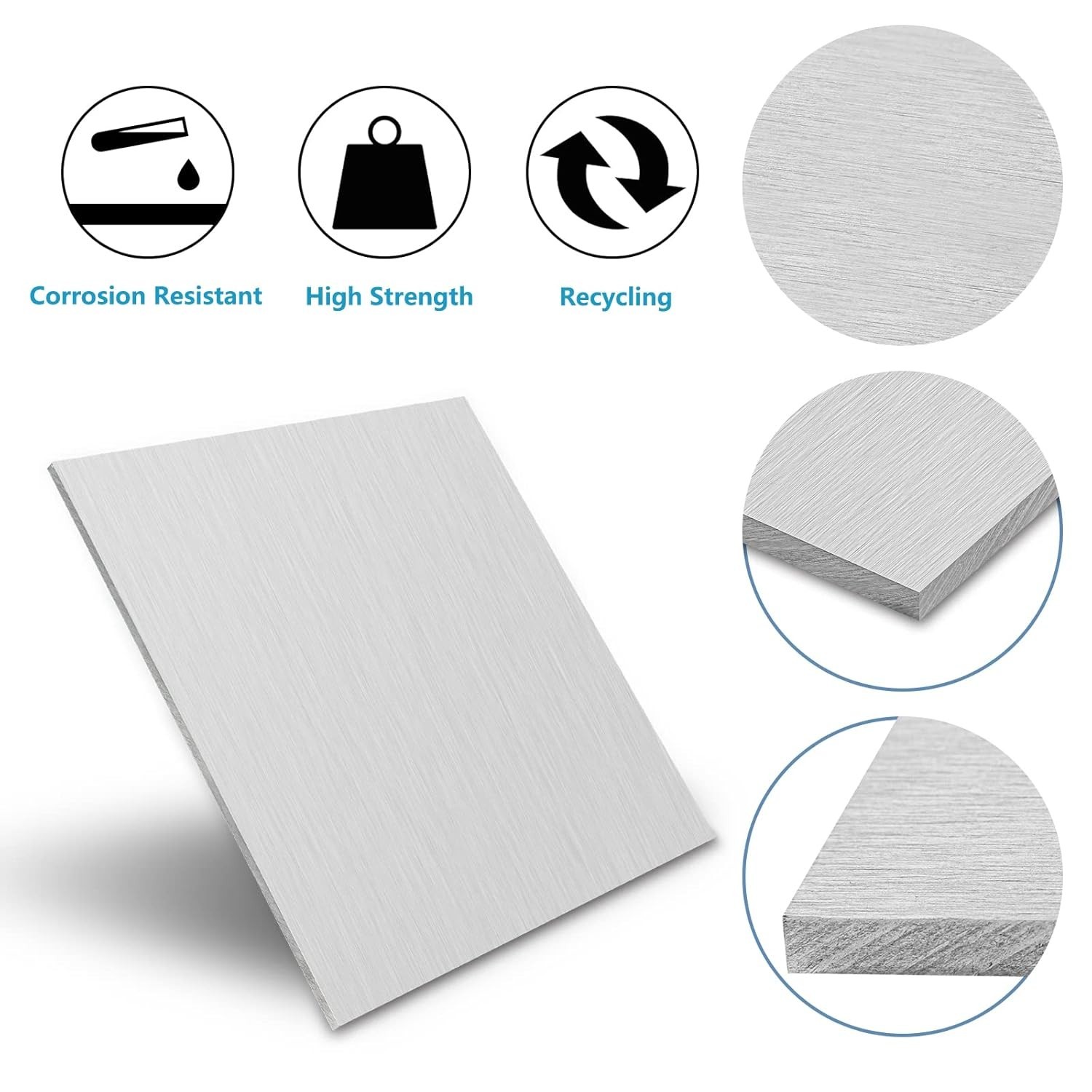 Precision Cut 1/4 Inch Aluminum Sheet Plate 6” x 12” for Industrial Applications