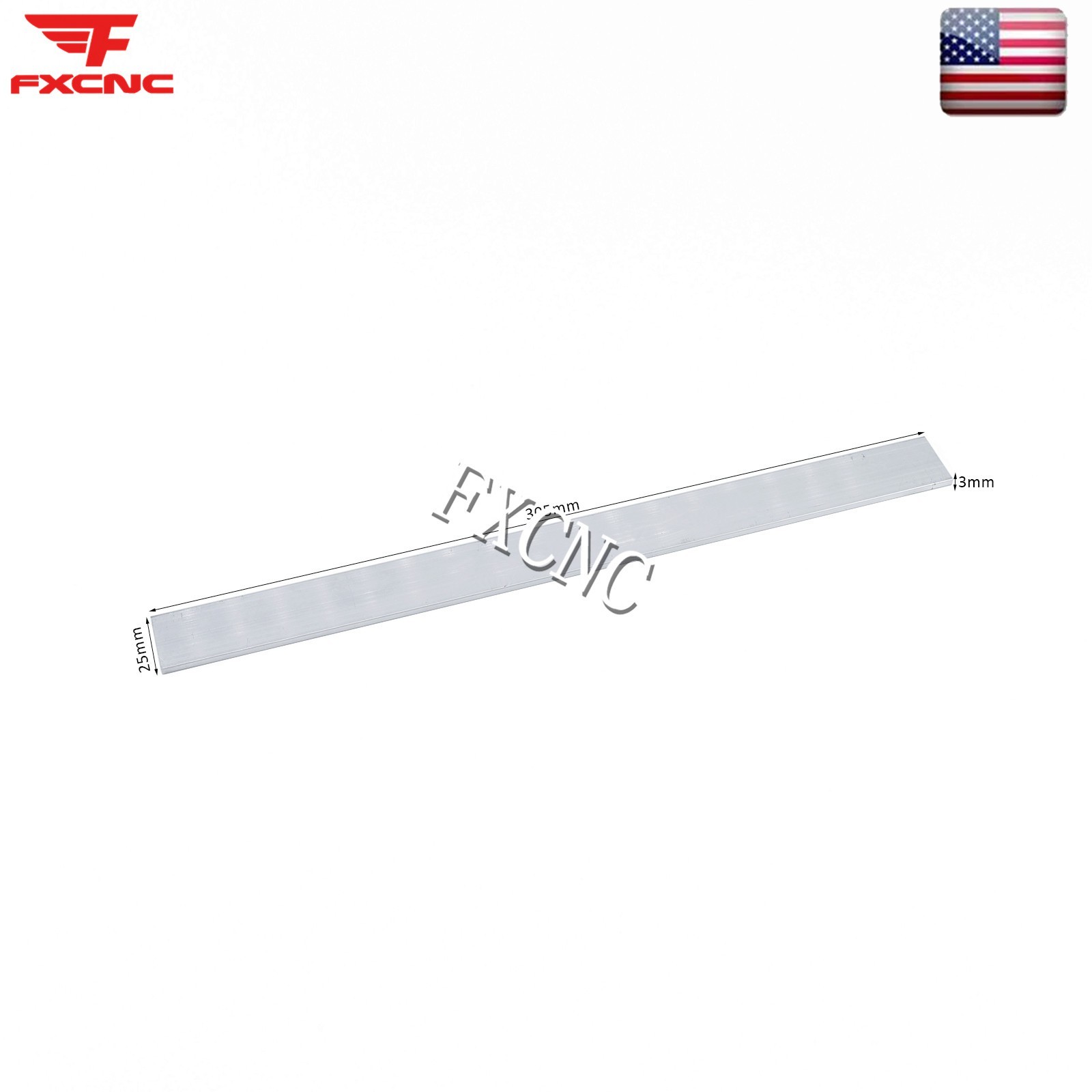 12pcs 6061 Aluminum Flat Plate Sheet Metal DIY Long 305mm Wide 25mm Thick 3mm