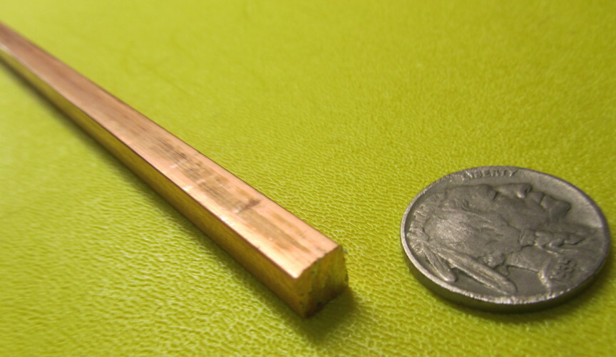 110 Copper Square Bar H02, 1/4″ Thick x 1/4″ Wide x 24 Inch Length