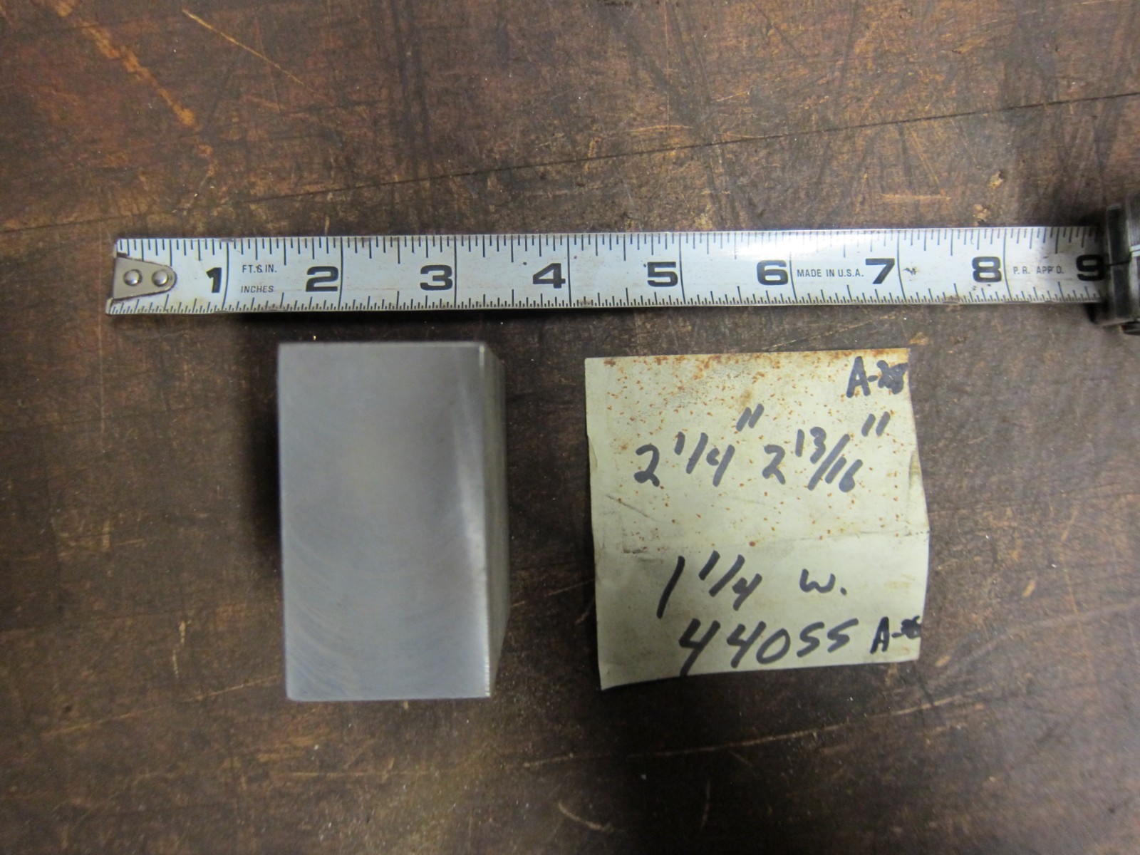 SS Tool Steel Flat Bar/Block – 2.812″ Thick x 1.25″ Wide x 2.25″+ Length