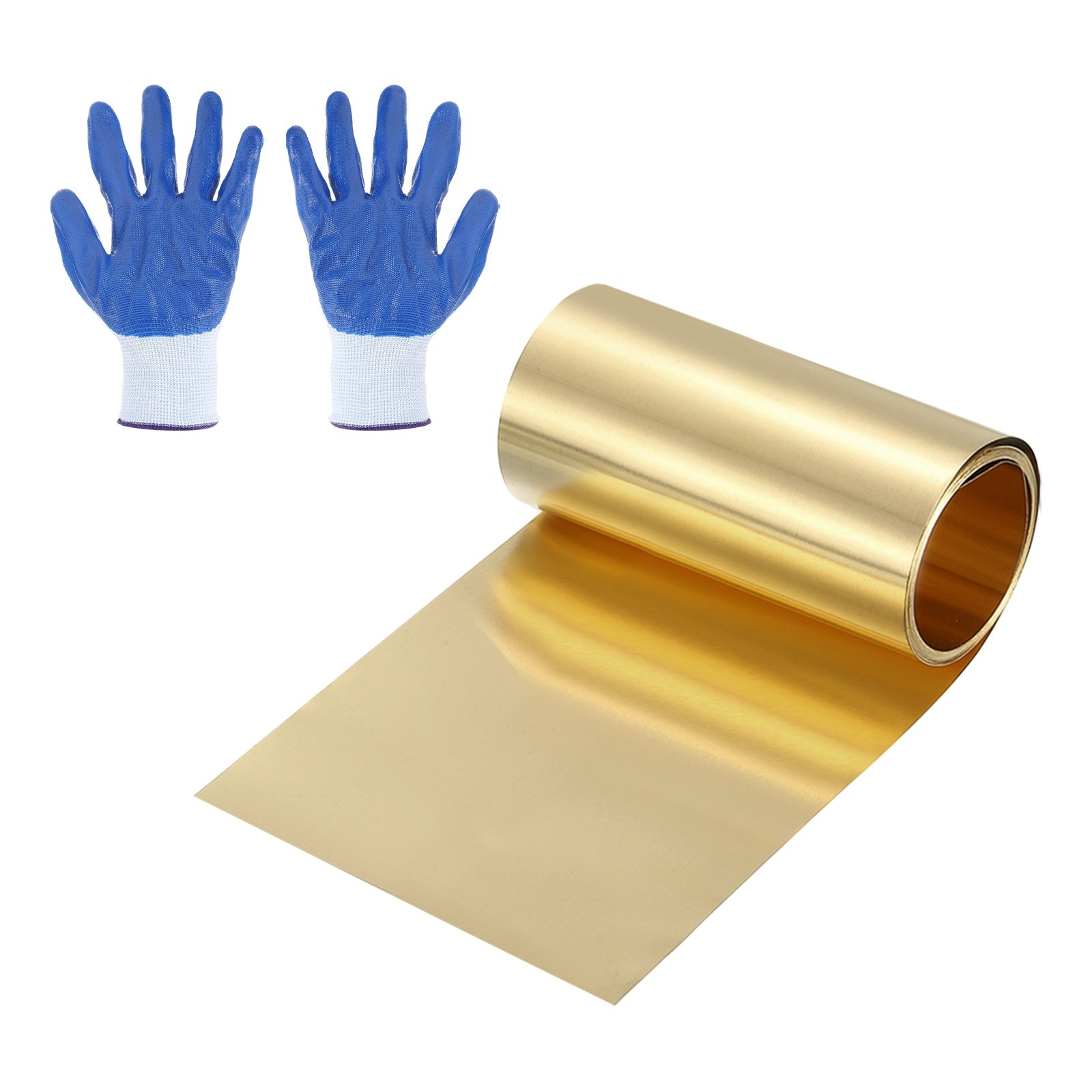 Brass Sheet Roll 0.001 x 3.15 x 39.4 Inch H62 Thin Brass Foil Strip Plate Shim