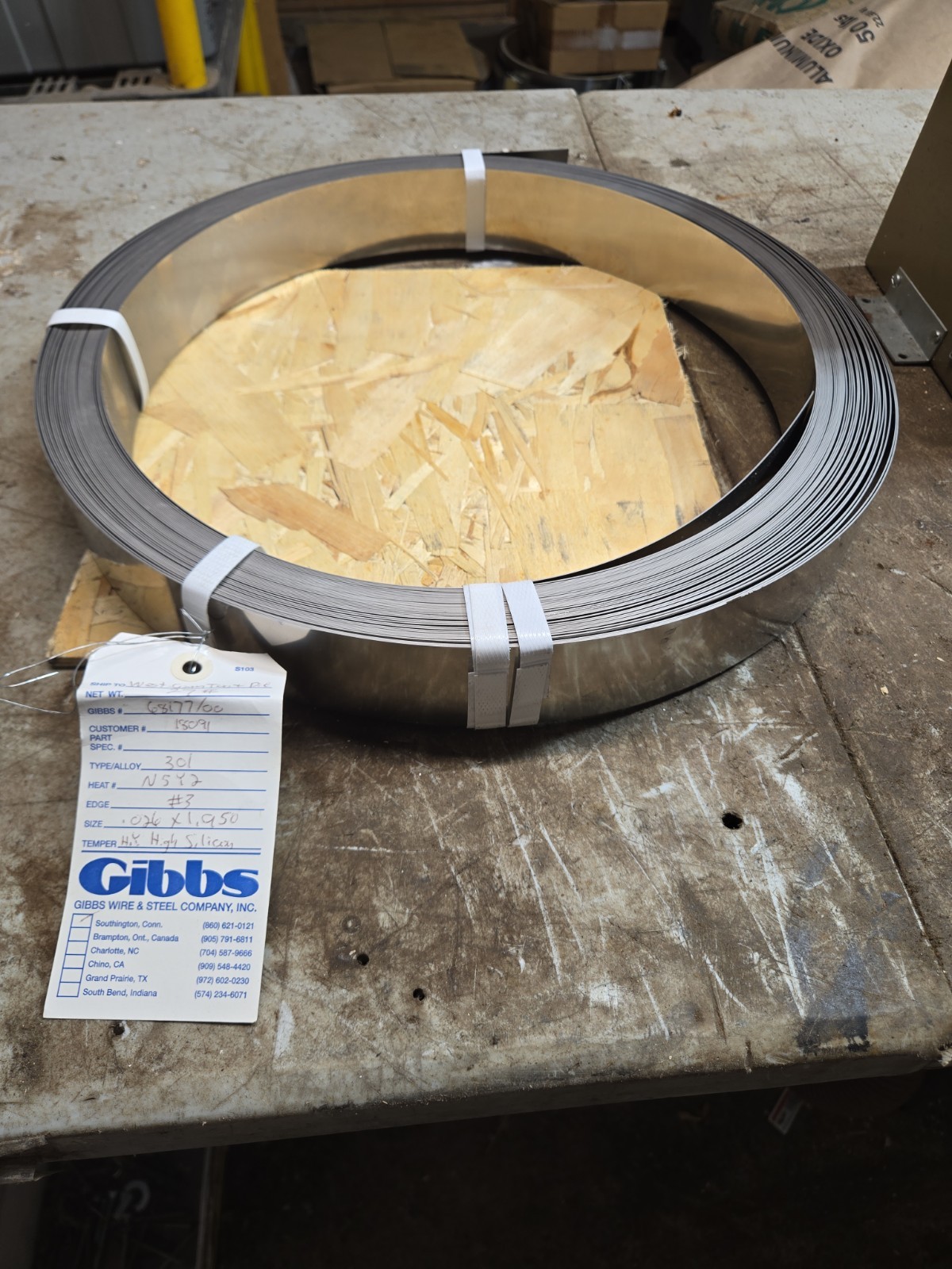 301 Stainless Steel Strip .026″ X 1.950 23 Lbs ~130ft