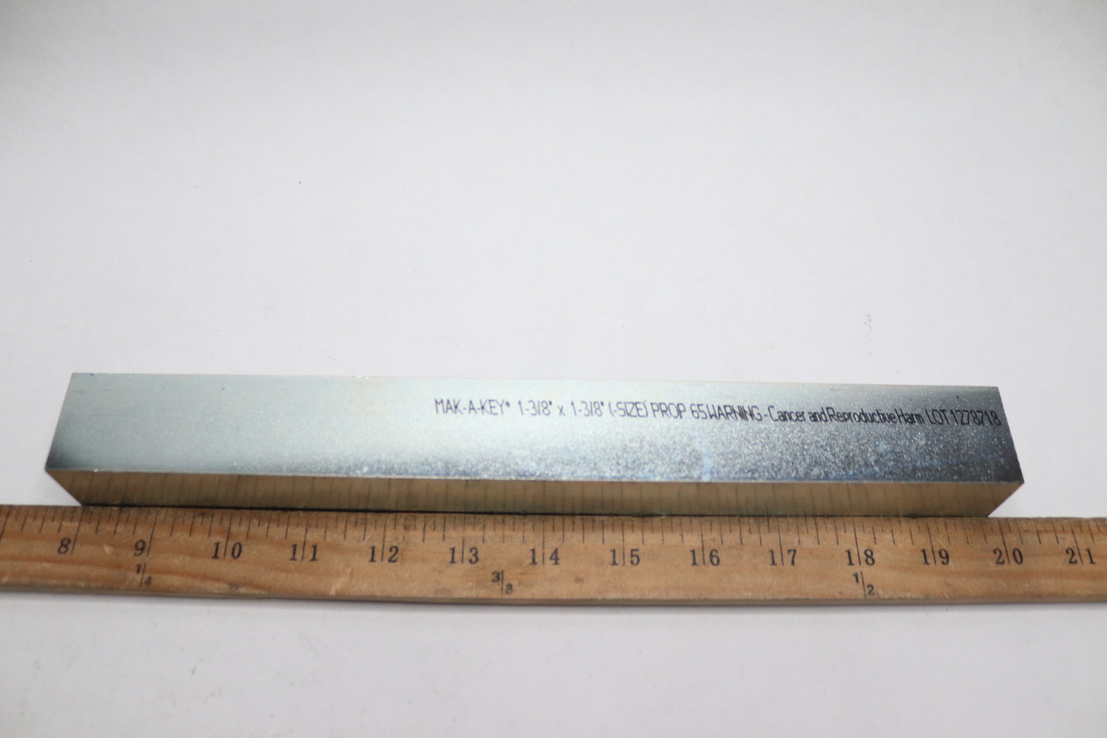Mak-A-Key Key Stock Carbon Steel Plain 1-3/8″ x 1-3/8″ x 1 ft 3513751375-12