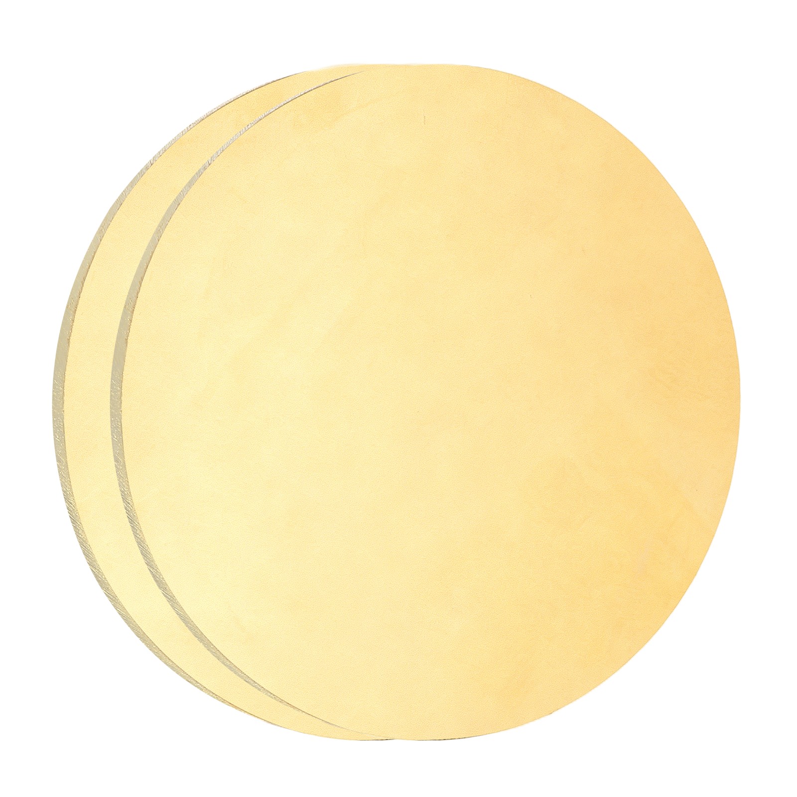 2Pcs Brass Round Plate, 0.1″(2.5mm) Thick 2.4″(60mm) Dia H65 Brass Round Sheet
