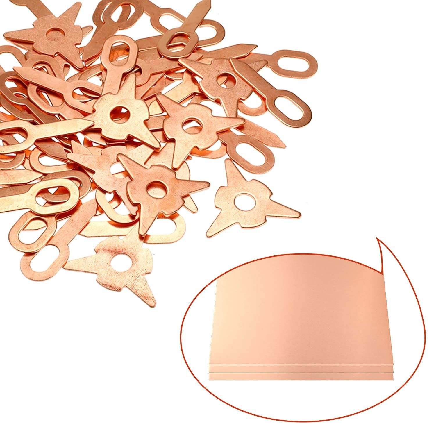 6″ x 6″ Copper Sheets – 6 Pack 20 Gauge for Art, Repair, and Electronics