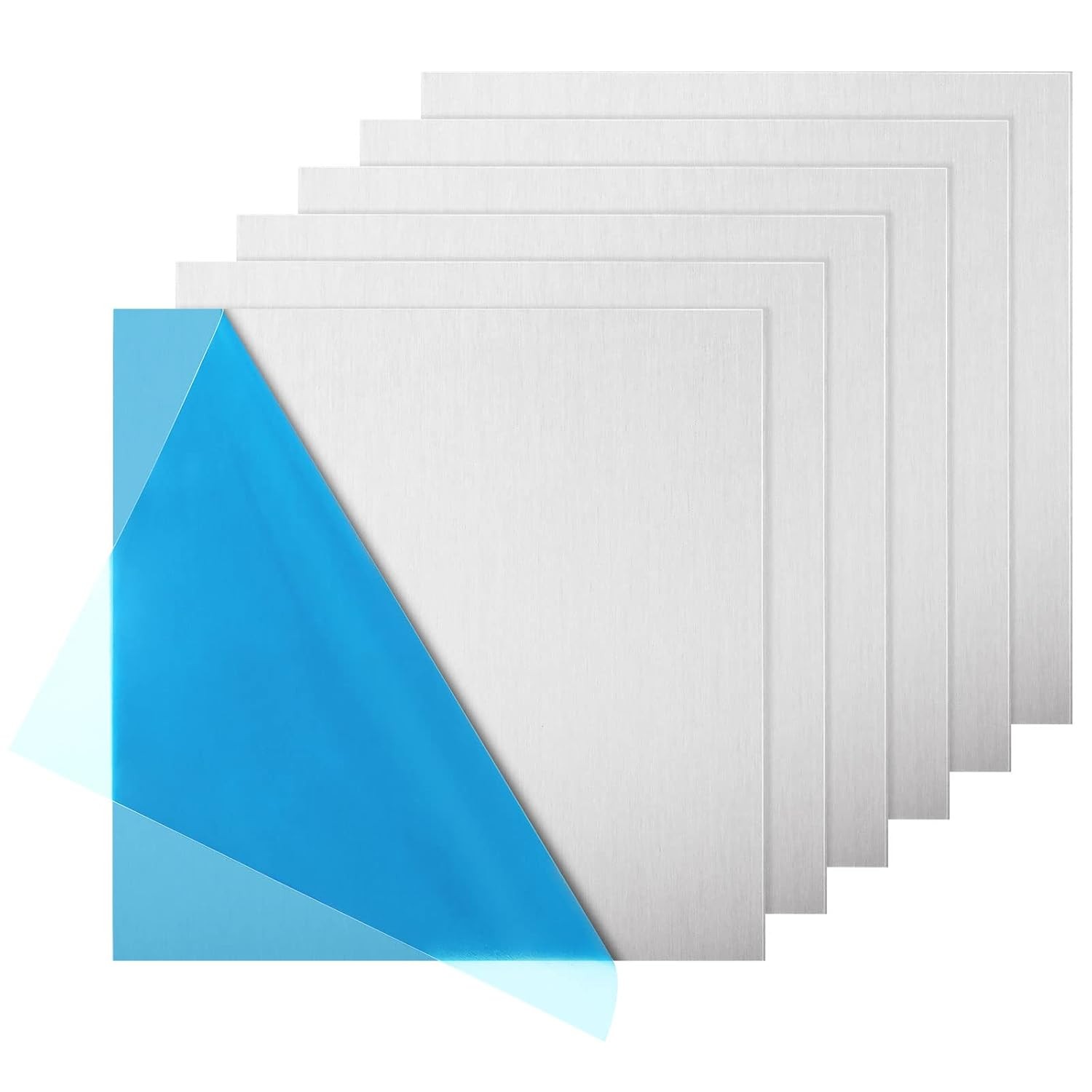 6 Pack 5052 Aluminum Plate 12”x12”x1/64”(0.02”) Aluminum Sheet Thin Metal Plate