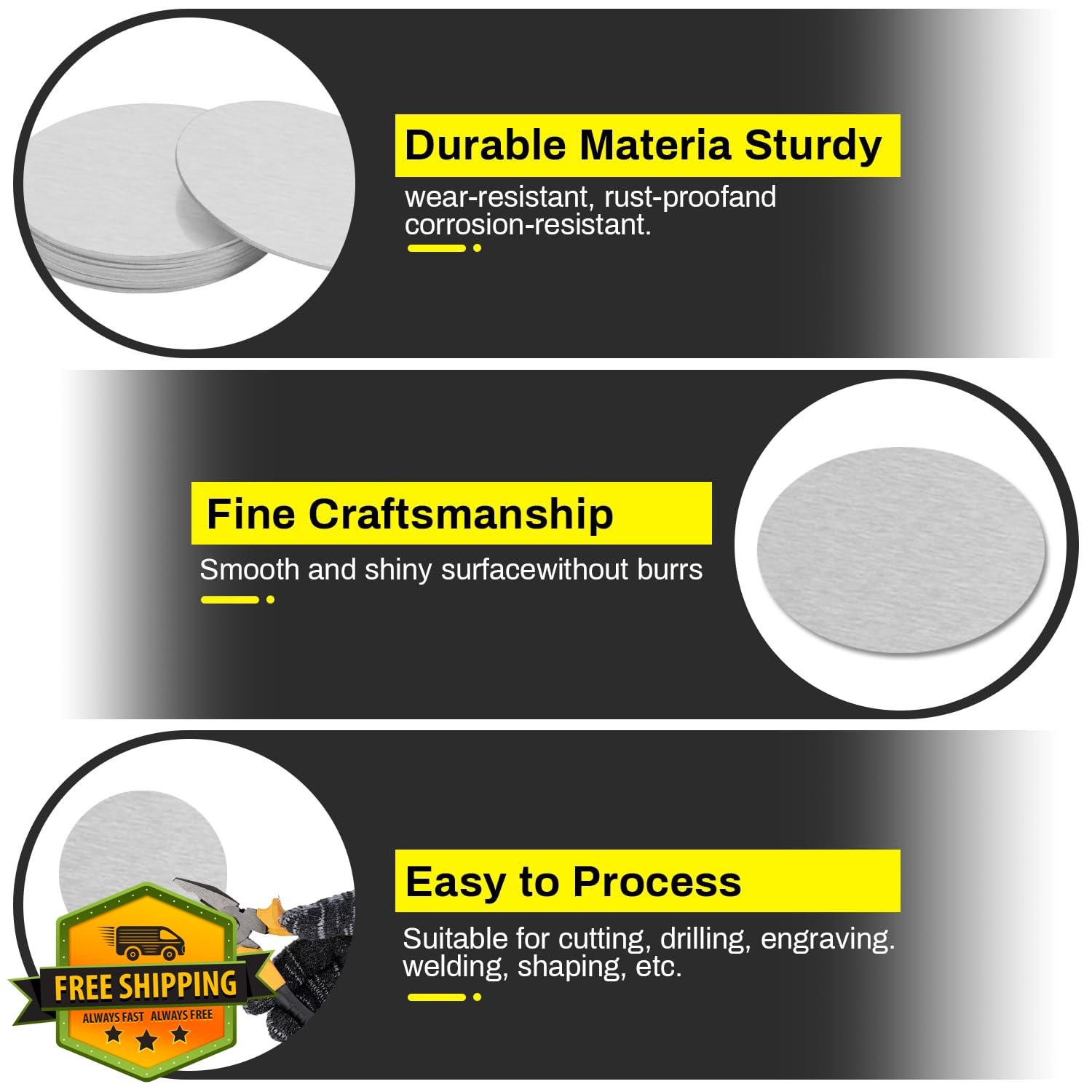 Uxney Aluminum Disc 6″ Dia 24Ga 2 Pack