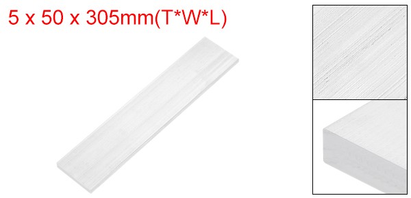 Square 6063 Aluminum Flat Bar, 3/16″ Thickness 2″ Width 12″ Length