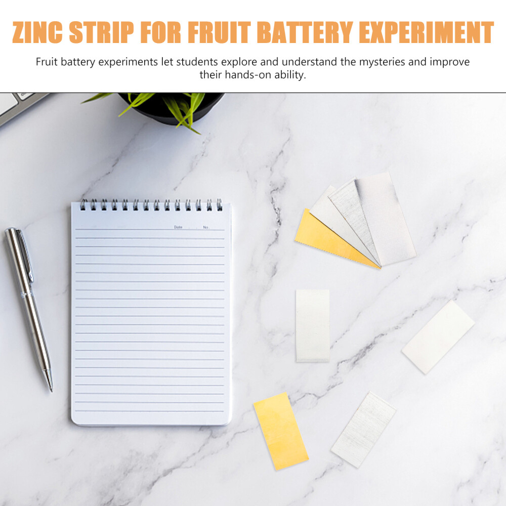 16PCS Zinc Anodes Copper Anode Sheet Electrode Strip Fruit Power Experiments