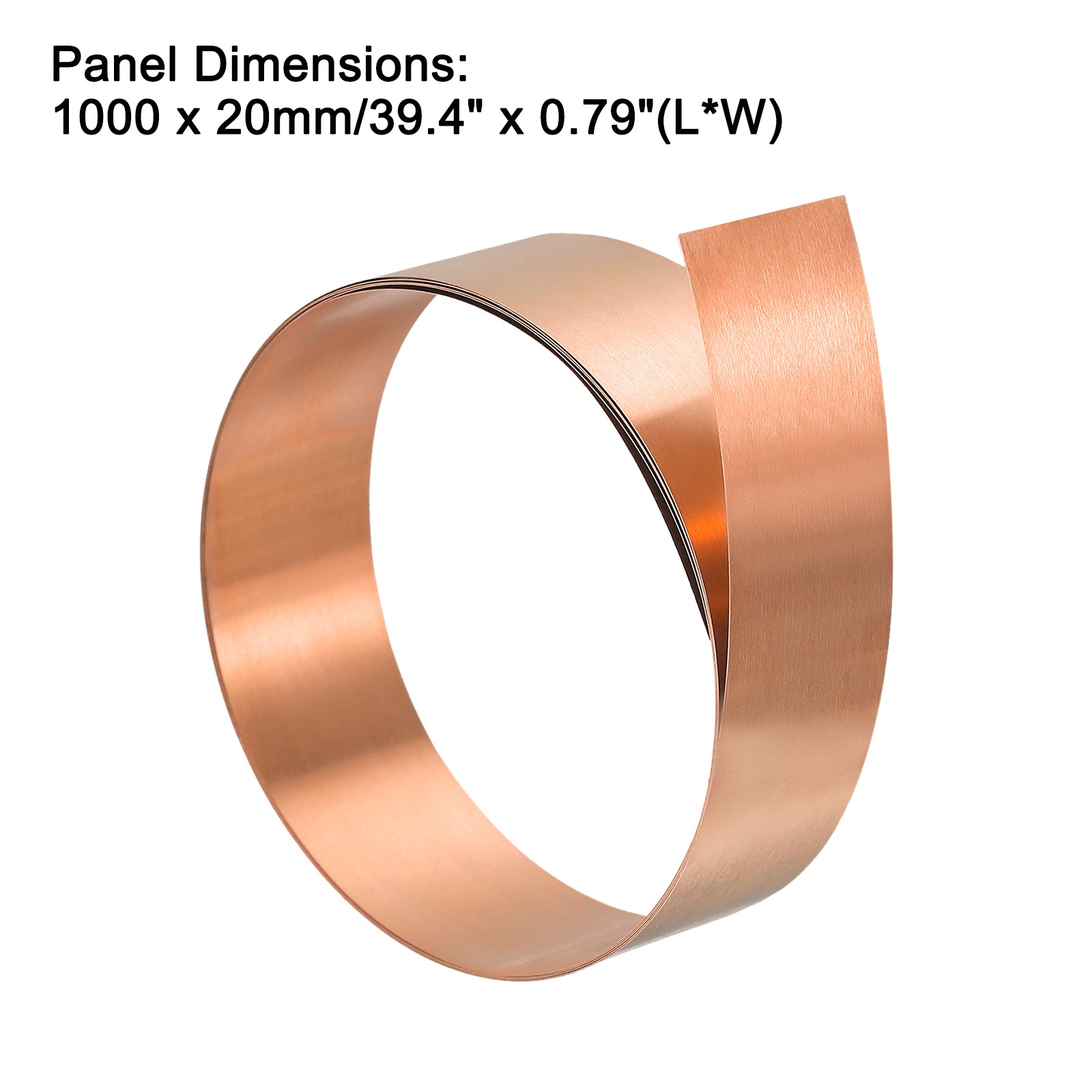 Copper Sheet Roll, Metal Foil Plate 1000mm x 20mm x 0.6mm
