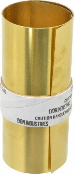 Brass Shim Stock Roll, 6″ x 5 Ft, 0.007″ Thick