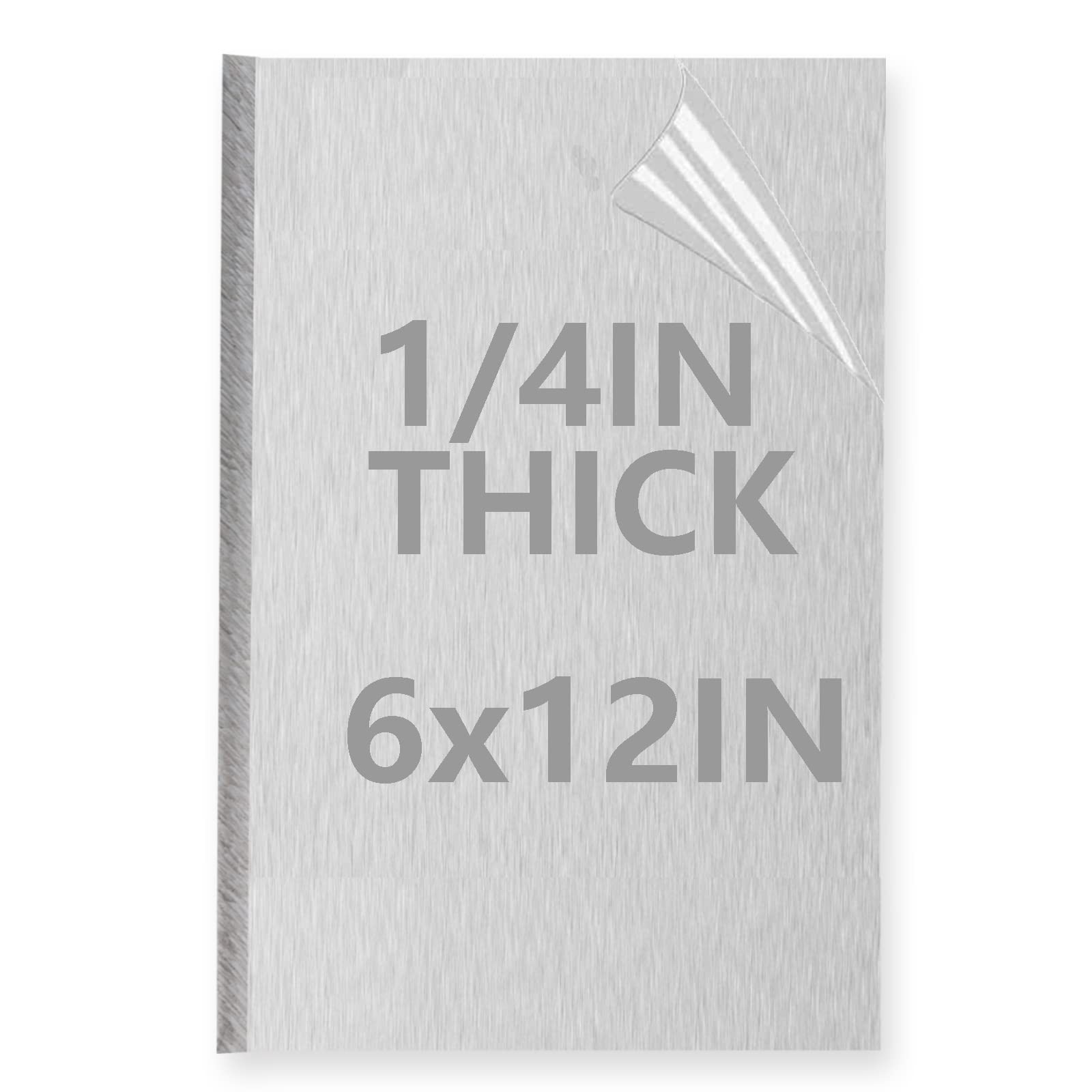 1 PCS 1/4 Inch Thick Aluminum Sheet Plate 6×12 Heavy Duty 6061 Flat Plain Panel