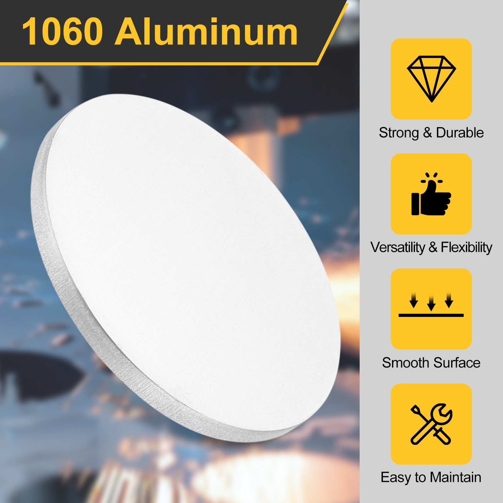 5Pcs 2″ Diameter 0.14″ Thickness Aluminum Disc Round 1060 Aluminum Sheets