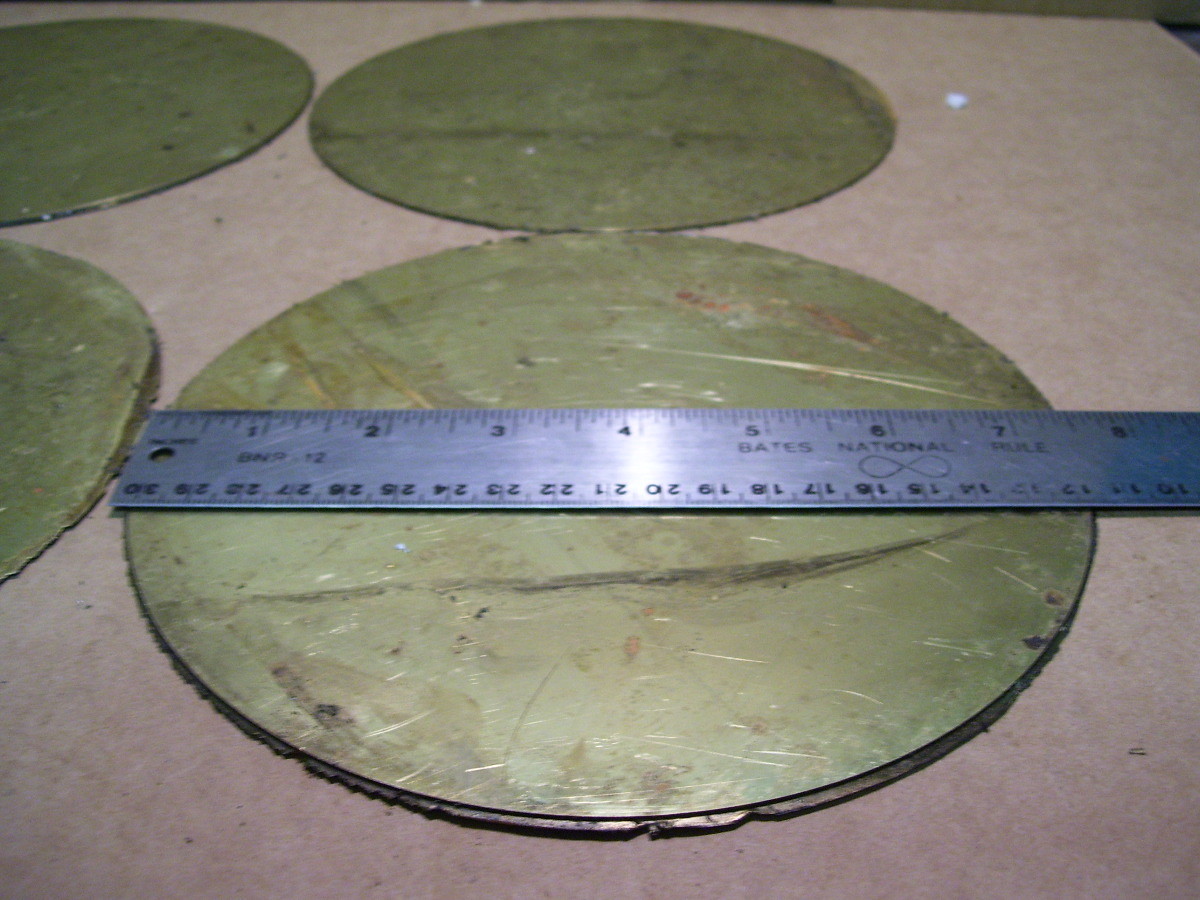 4PCS 18 GA .043″ TK BRASS SHEET 7-1/2″ DIA HOBBY JEWELRY SCIENTIFIC PROJECT 0156
