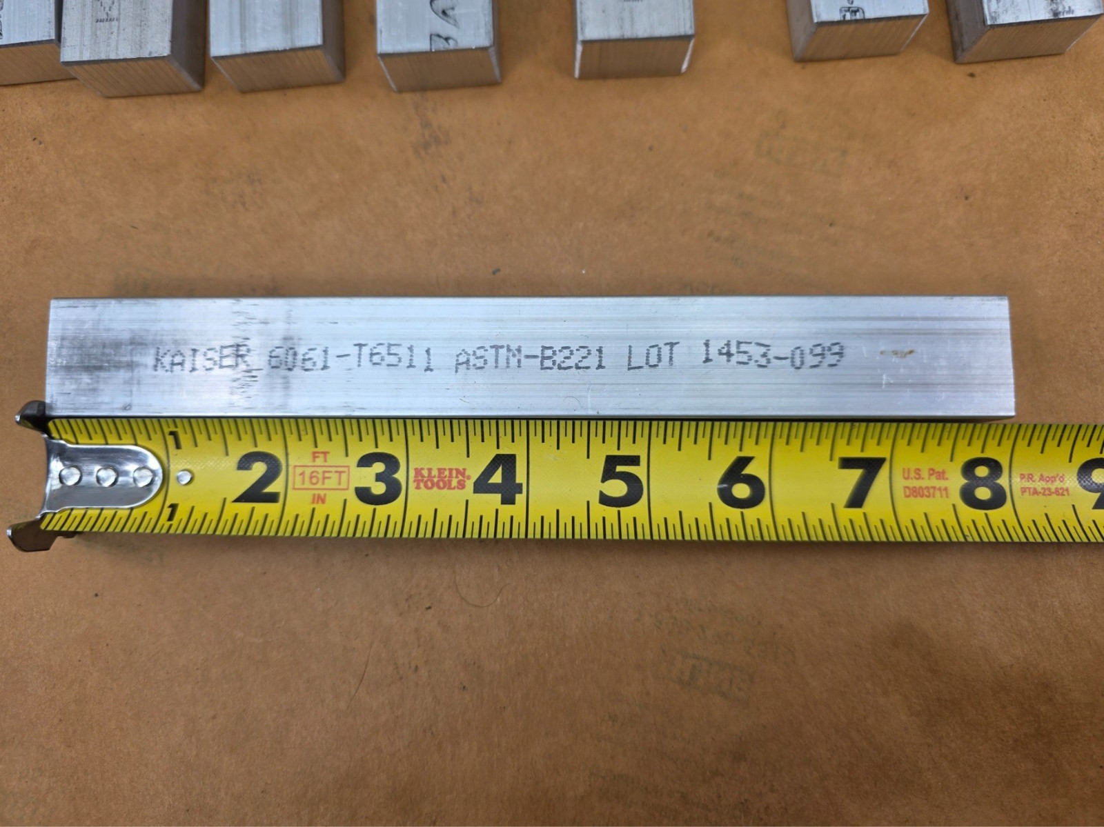 10 Pieces 5/8″ X 1″ ALUMINUM 6061 FLAT BAR 7-7/8″ long New Extruded Mill Stock