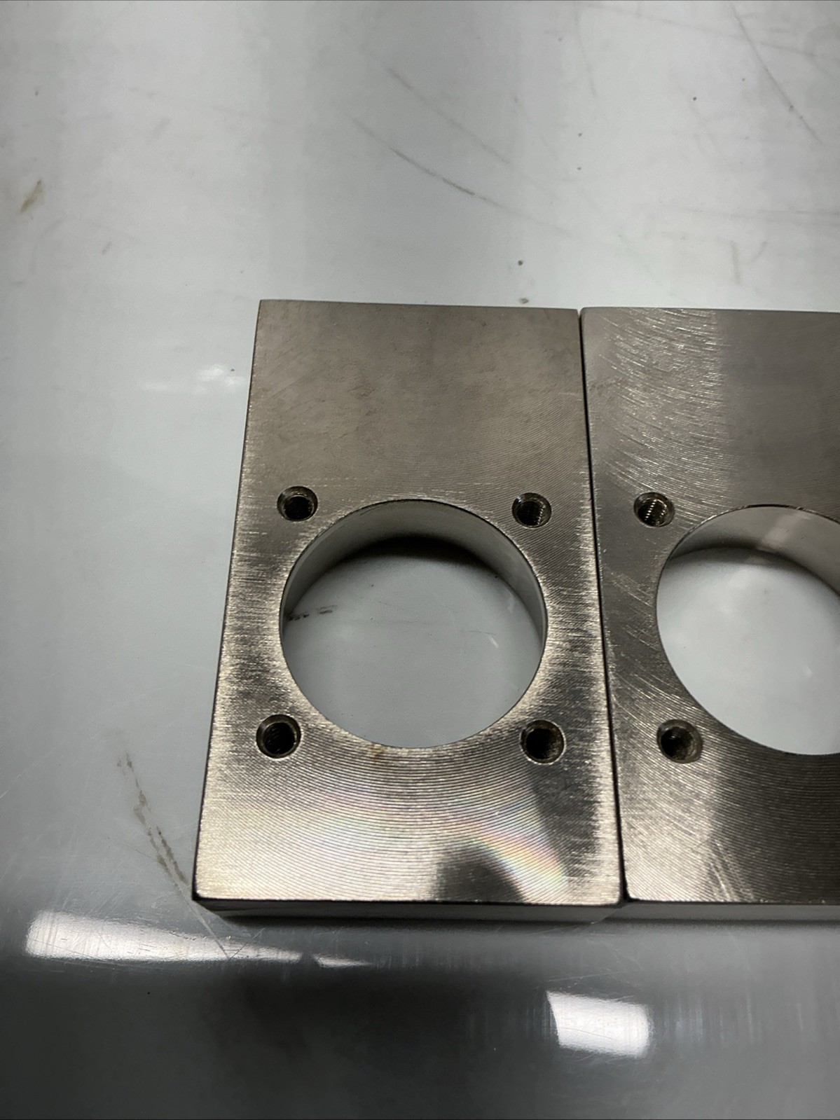 Machined Aluminum Mounting Block Flange Plate PN 132641 Rev A Lot Of 4. X-601