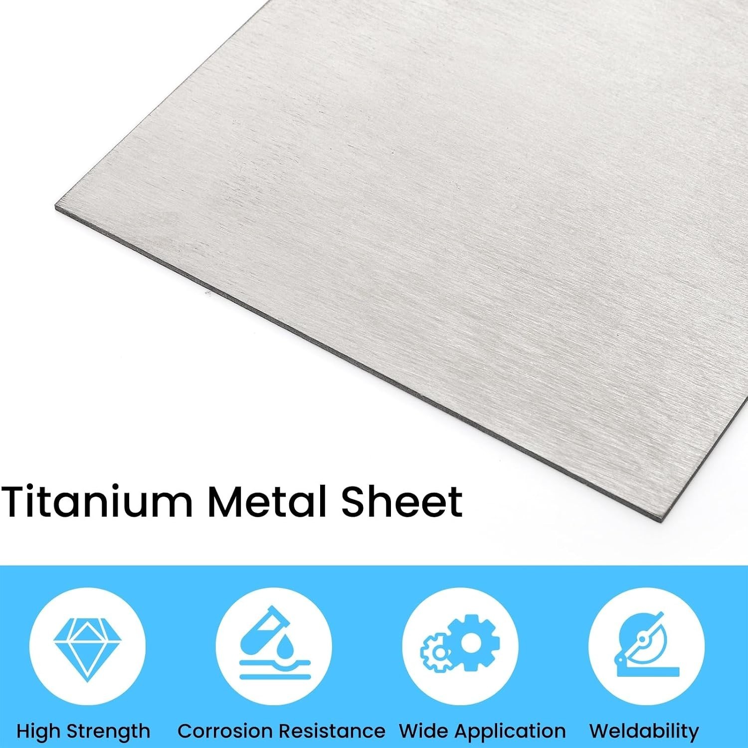 4 Pack Titanium Plate Sheets, 4″ x 4” x 0.04″ Titanium Metal Sheet, 1mm Thic…