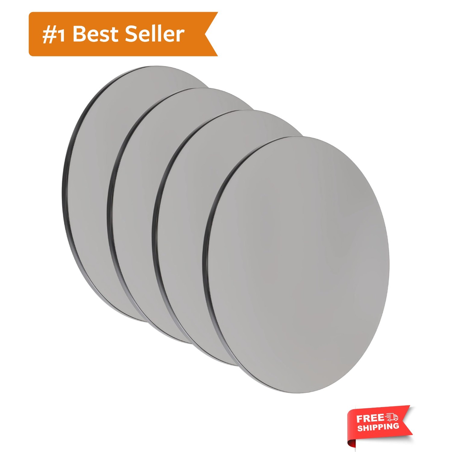 Steel Plate Sheet 1/8″ x 4″ Diameter Round Weldable 4 Pcs A36 Steel Sheet Met…