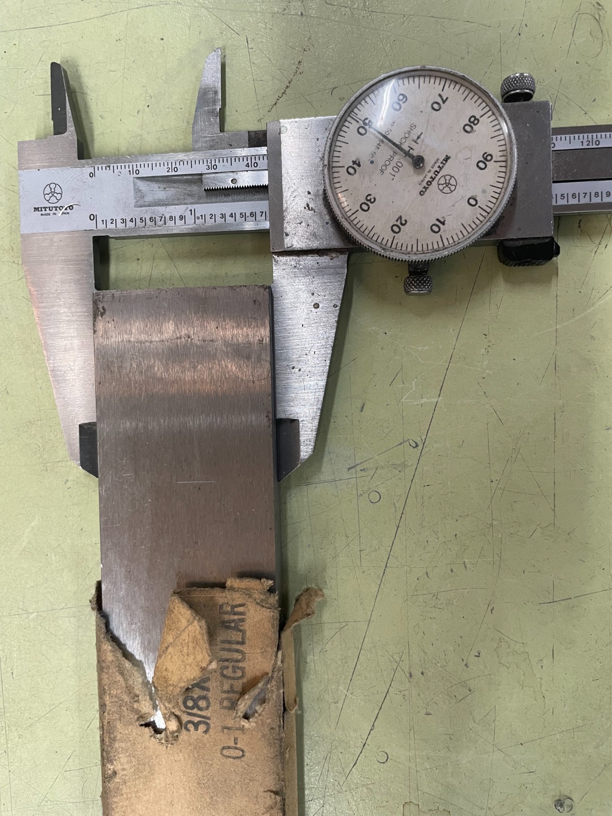 O-1 Tool Steel Bar Stock Flat Plate 3/8″ x 1-3/4″ x 32″ Precision Ground O1 Mill