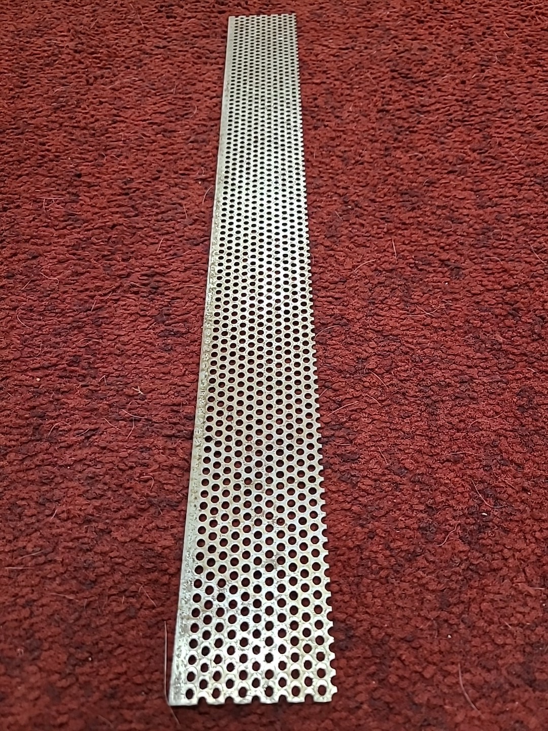 .060 Thick Perforated Steel 2″ Wide 18″ Long 1/8″ Hole