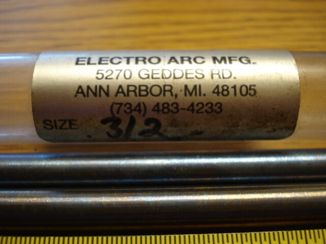 Lot of 2, Electro Arc .312 Dia, .185 ID X 6″ Polished Molybdenum Moly Electrode