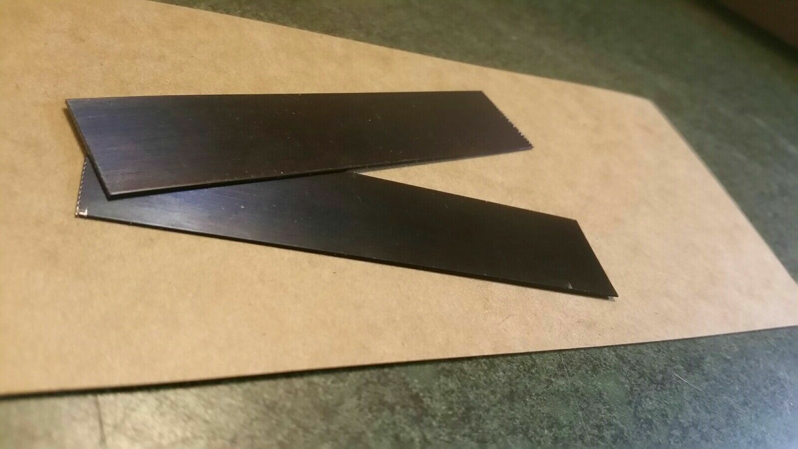 0.020 Blue Tempered spring steel Shim Stock 2 Pieces 020 X 3/4 X 6