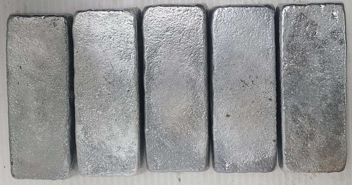 Aluminum Ingots bars for casting 4.8 Pounds
