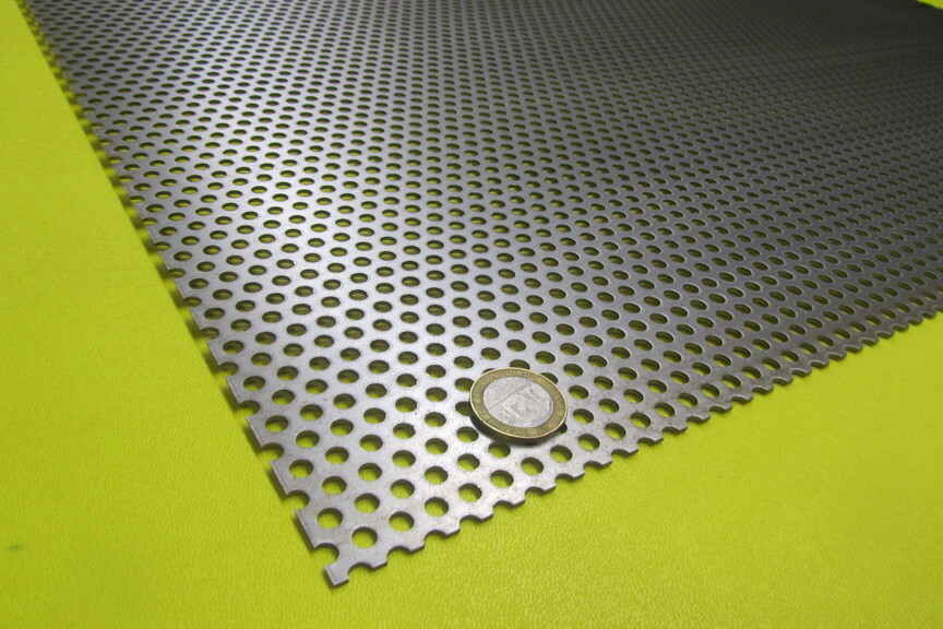 Perforated Staggered Steel Sheet .060″ Thick x 24″ x 24″, .187″ Hole Dia.