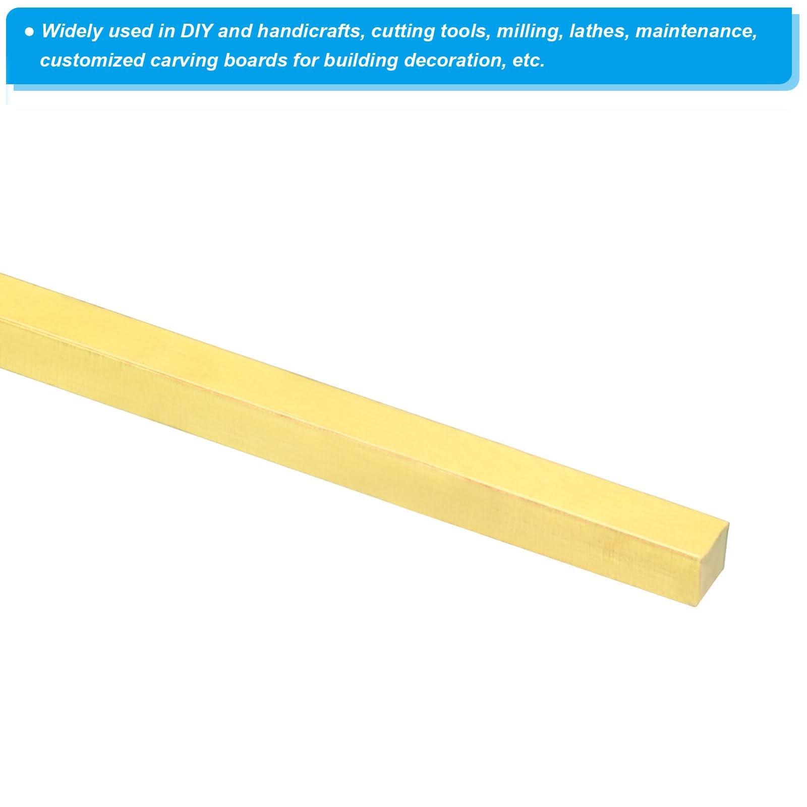 H59 Brass Flat Bar 5/16×5/16×12″ Solid Square Mill Stock Brass