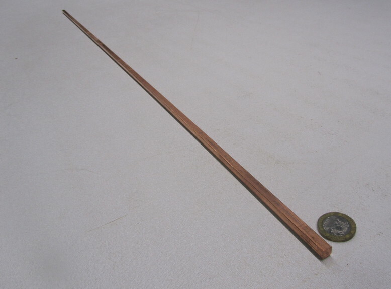 110 Copper Square Bar 1/2 Hard, 1/4″ Thick x 1/4″ Wide x 36 Inch Length, 1 Pcs