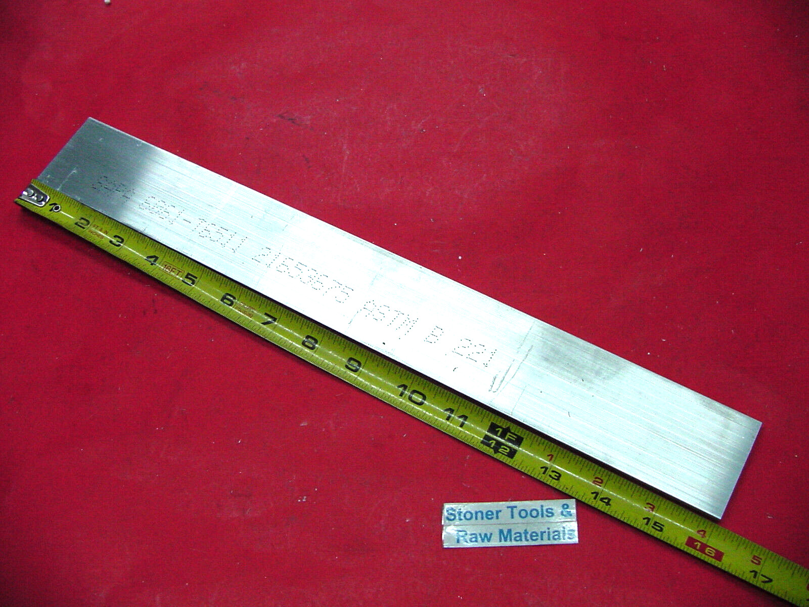 1/4″ X 2″ ALUMINUM 6061 FLAT BAR 16″ long T6511 Extruded Plate Mill Stock New