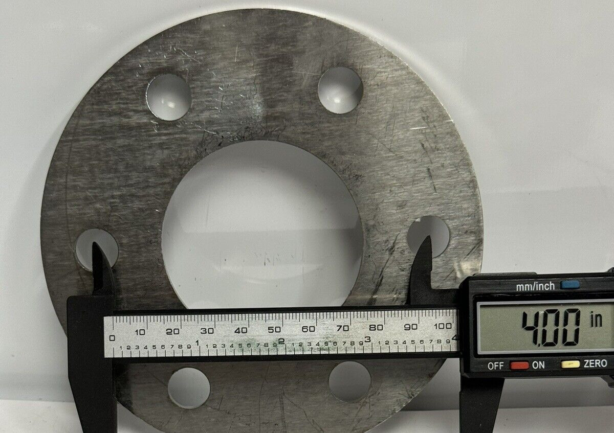 6-hole Stainless Steel Shim Round Spacer Plate 5-1/4OD x 2-1/4ID x 0.11″ Thk