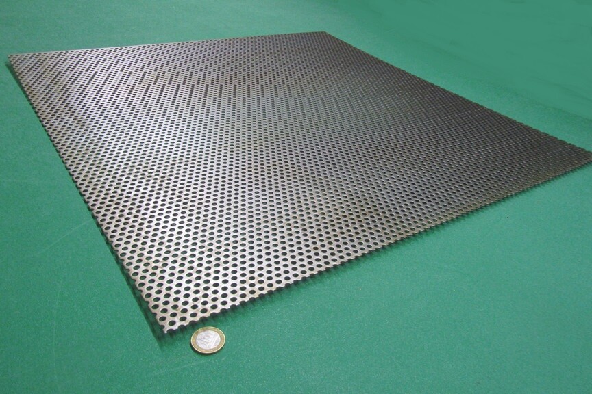 Perforated Staggered Steel Sheet .060″ Thick x 24″ x 24″, .187″ Hole Dia.