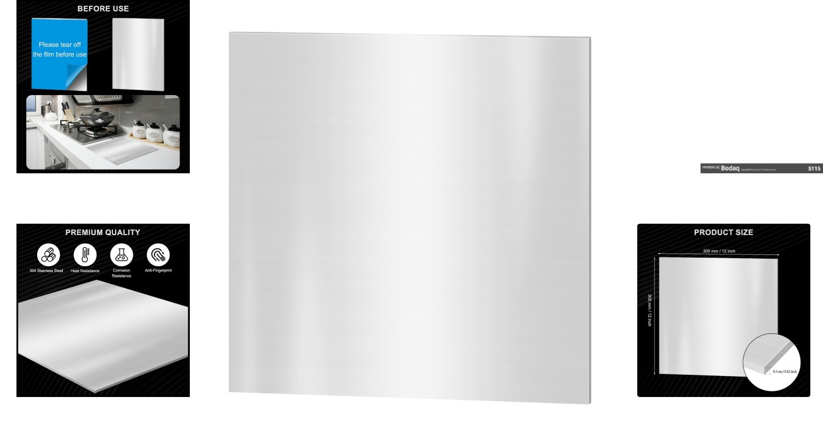 1/8 Inch Thick Square Stainless Steel Shim Plate – Ideal for Crafts & Projects