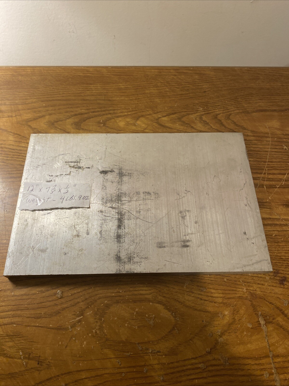 .5″ thick 1/2 Aluminum PLATE 12” X 7 7/8”