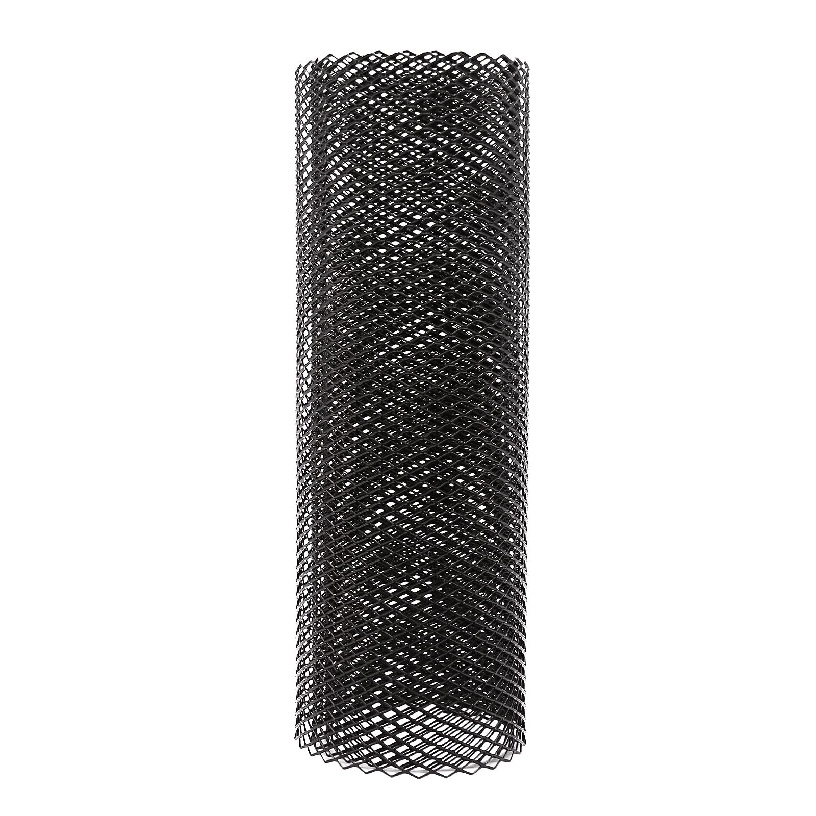 Universal Car Grill Mesh 40″x13″ Black Painted Rhombic-Shape Grids Aluminum A…
