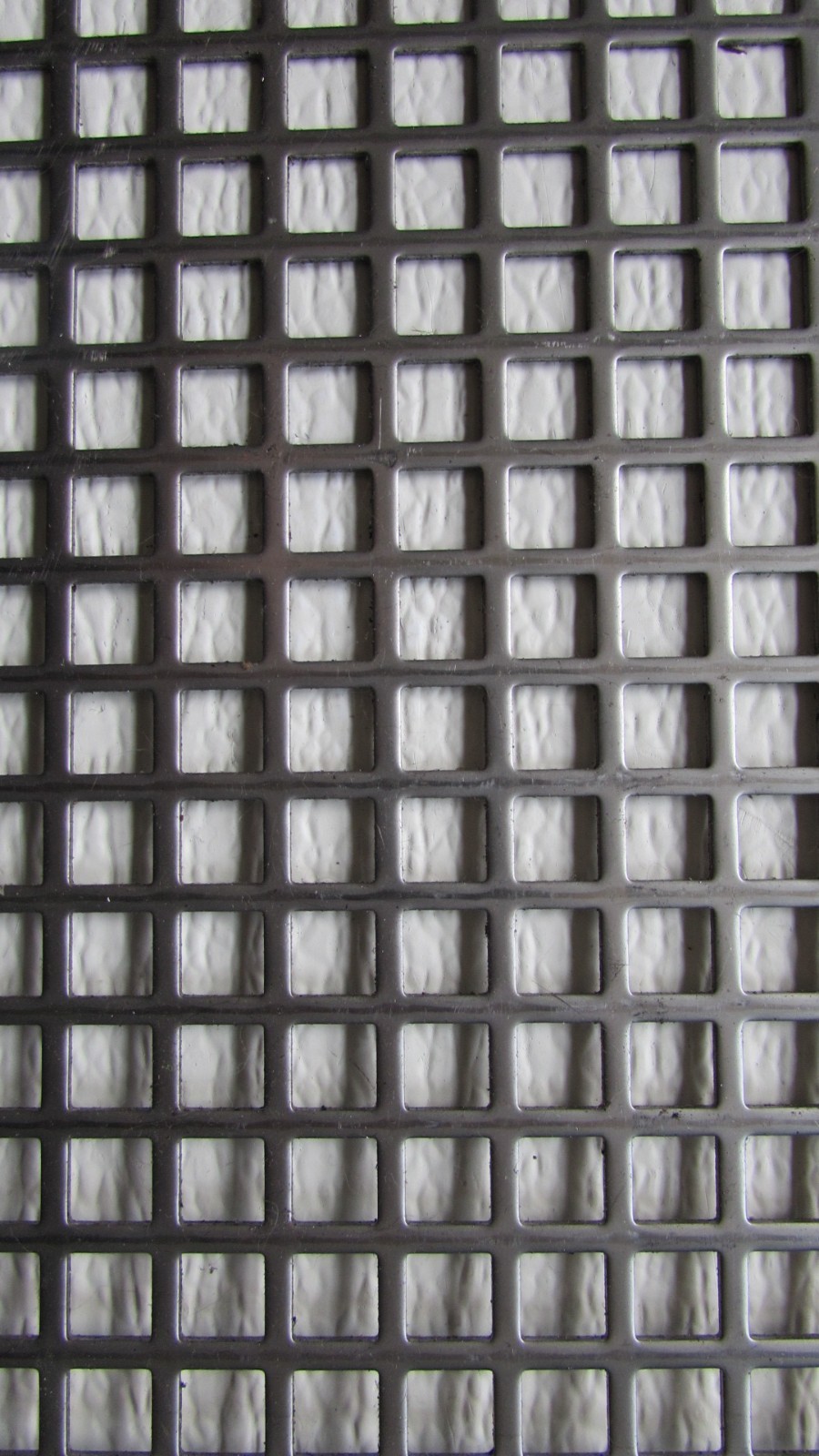 3/8″ SQUARE—- 16 GA. STAINLESS PERFORATED METAL —5-1/2″ x 23-3/4″