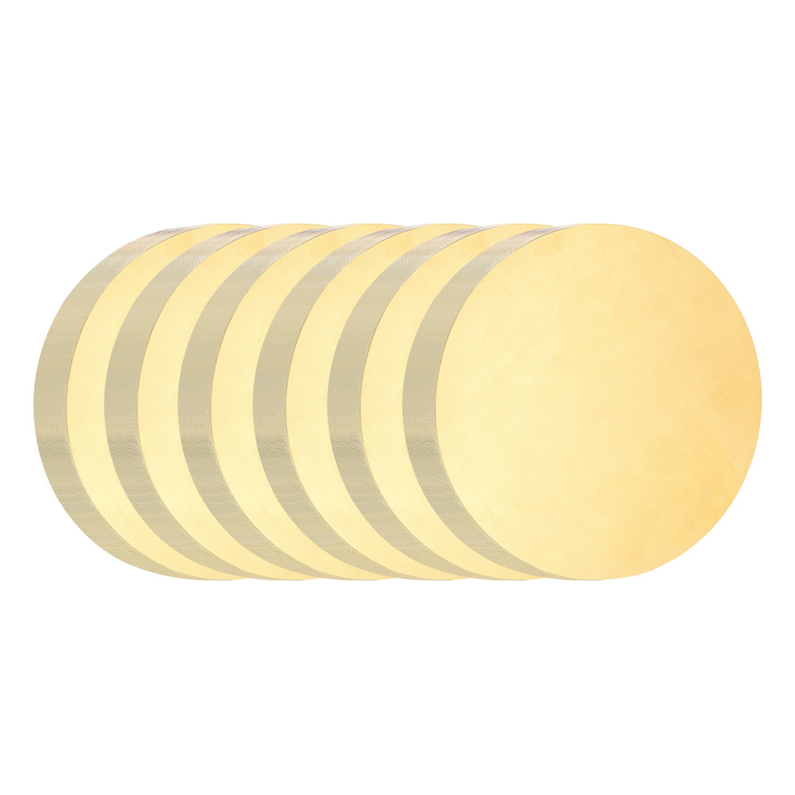 6Pcs Brass Round Plate, 0.12″(3mm) Thick 0.6″(15mm) Dia H65 Brass Round Sheet