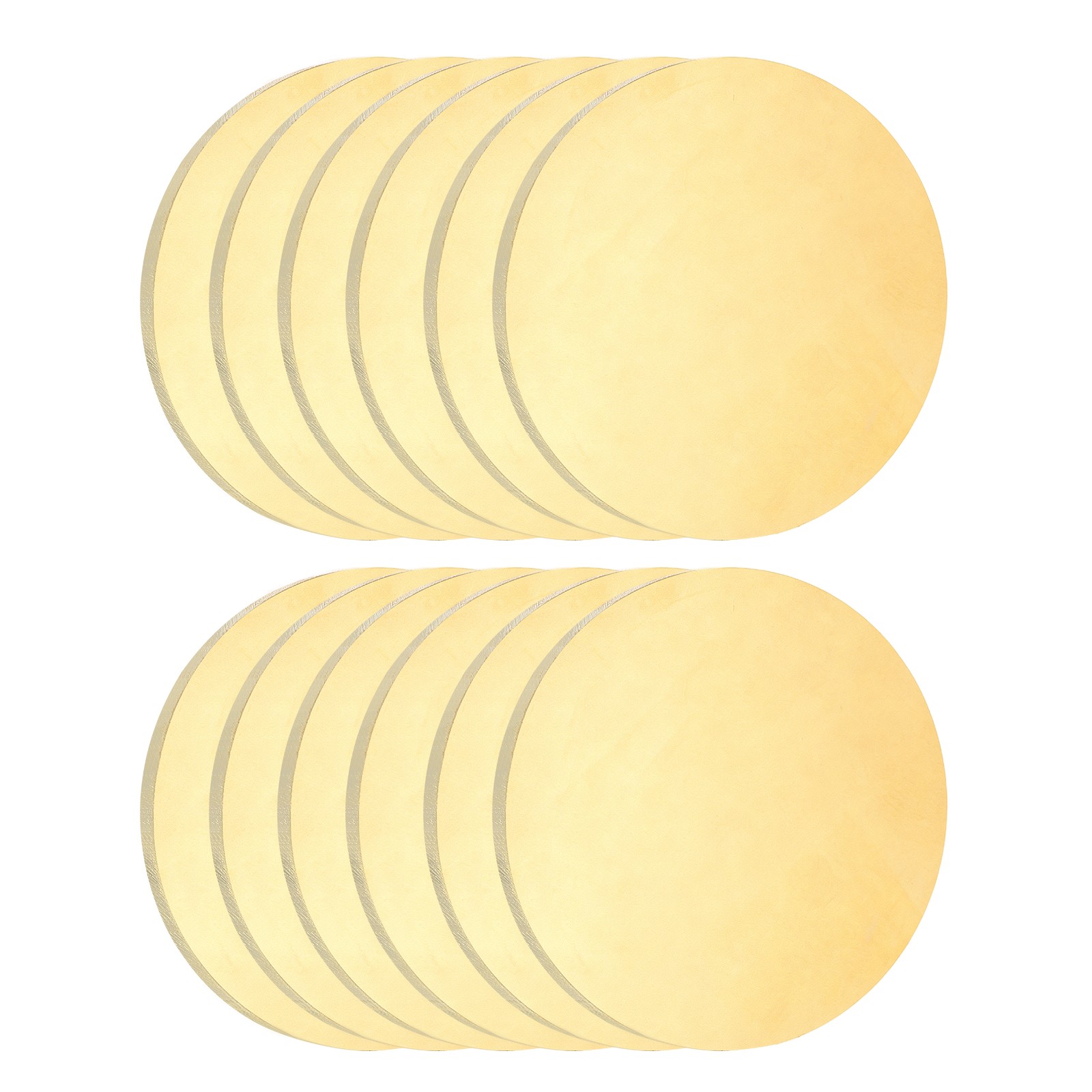 12Pcs Brass Round Plate, 0.02″(0.5mm) Thick 1″(25mm) Dia H65 Brass Round Sheet