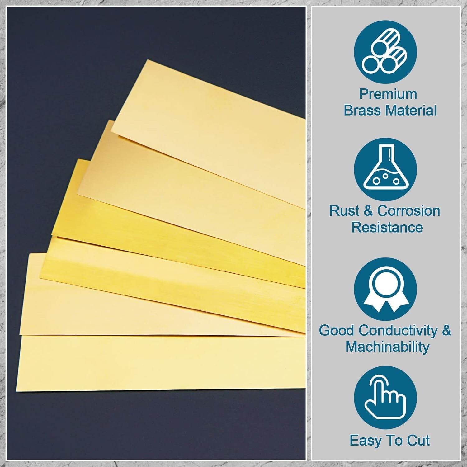 12 Pieces Brass Strip Brass Shim Stock Assortment 1″x 6″ Metal Shims Brass Sheet
