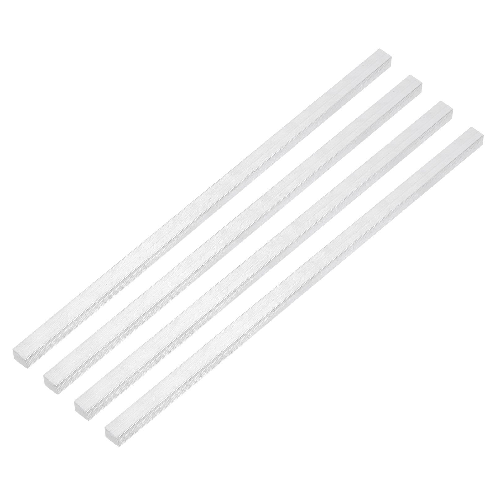 4Pcs Square 6063 Aluminum Flat Bar 3/16″ Thickness 3/16″ Width 12″ Length